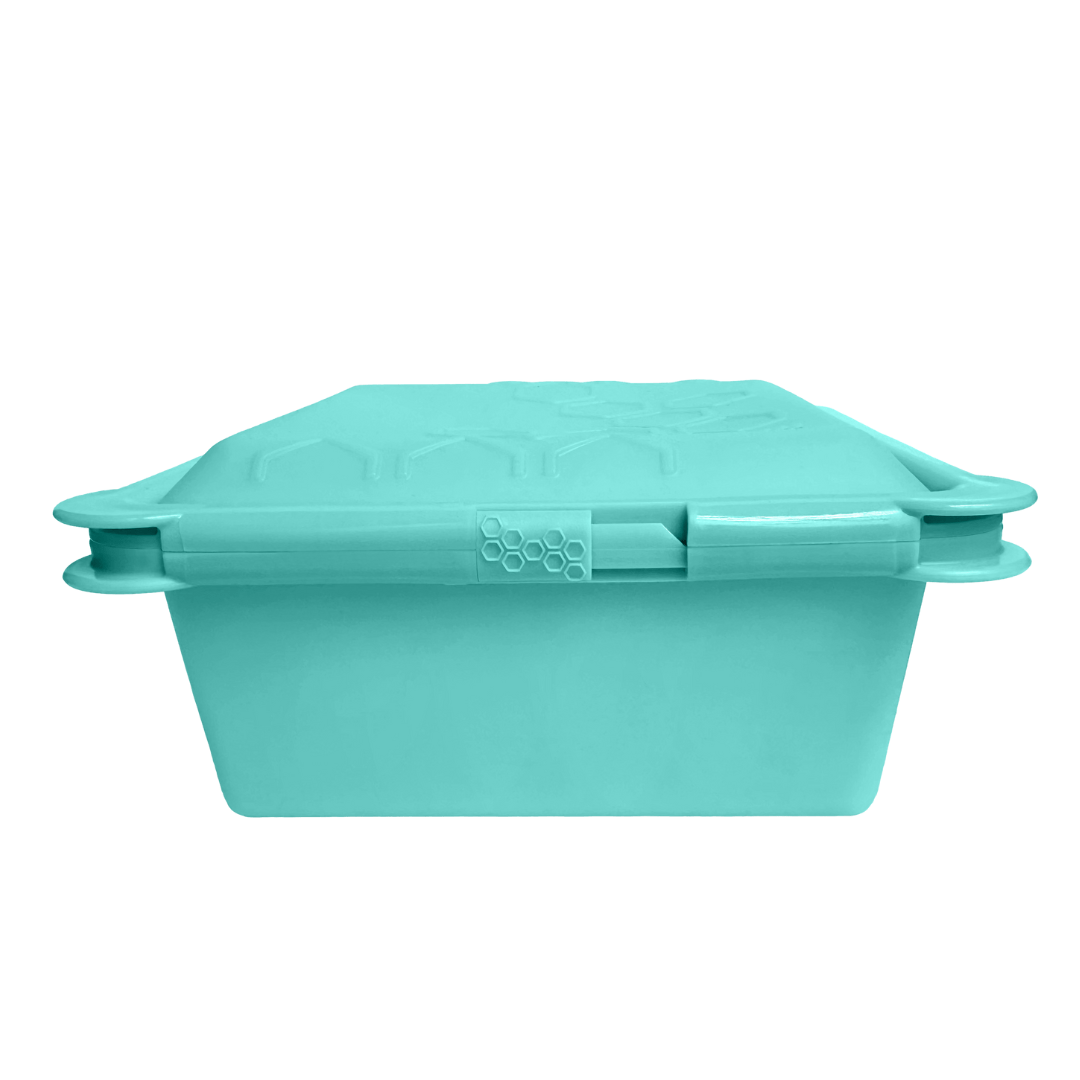 SoftShell XL Snap-Close Silicone Food Storage Container - Big Bee, Little Bee