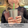 Build-A-Straw Reusable Silicone Straws Family Pack with Storage Container